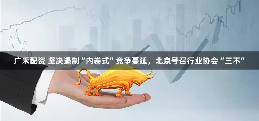 广禾配资 坚决遏制“内卷式”竞争蔓延，北京号召行业协会“三不”